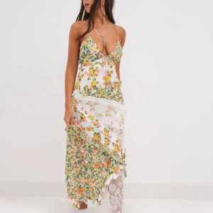 Yellow floral dress