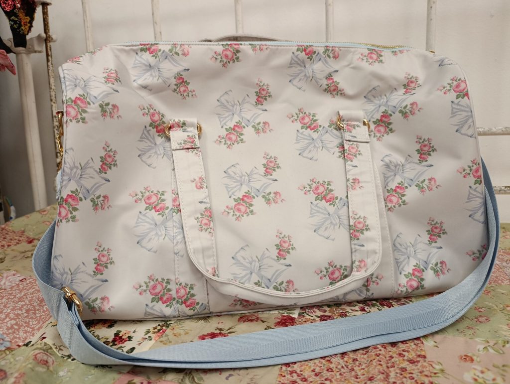 Blue bow travel bag