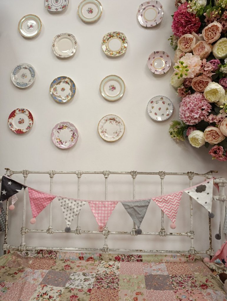 Fabric flags. Bedroom decor