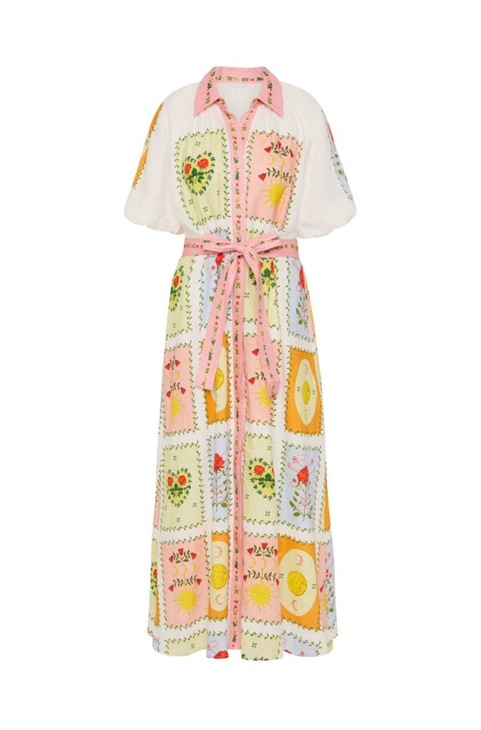 Shirt dress linen blend