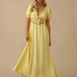 The Yellow Lace Dress