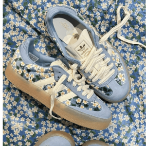 Floral Blue Sneakers Shoes