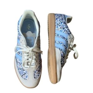 Floral Blue Sneakers Shoes