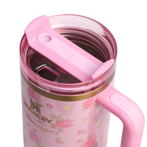 Stanley Cup Pink Rose straw top
