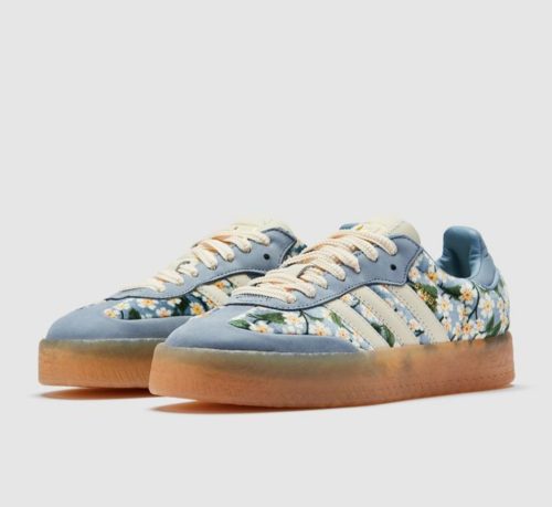 Floral Blue Sneakers Shoes - Image 2