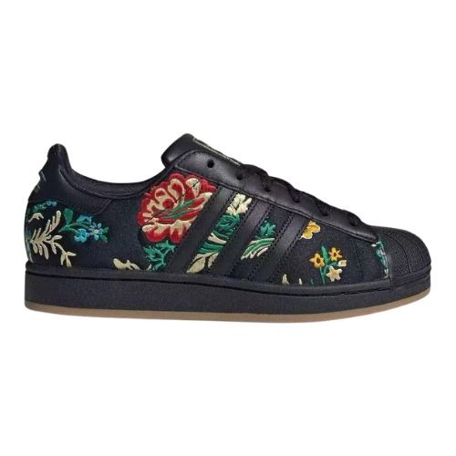 NCCC Superstar Black Floral Embroidered Sneakers