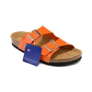 Birkenstock-Style Double Buckle Sandals – Orange