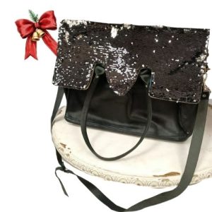 Midnight Sparkle Sequin Tote Bag