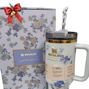 Stanley x LoveShackFancy Quencher Tumbler – Blue Floral Edition