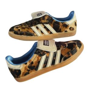 NCCC Leopard Print Gazelle Sneakers