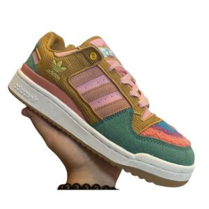 Retro Rainbow Patchwork Sneakers
