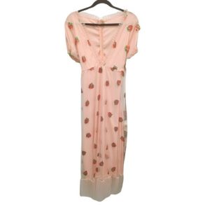 NCC Blush Strawberry Embroidered Maxi Dress