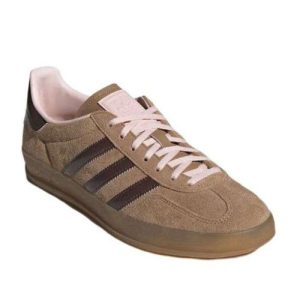 Blush Taupe Retro Suede Sneakers Shoes
