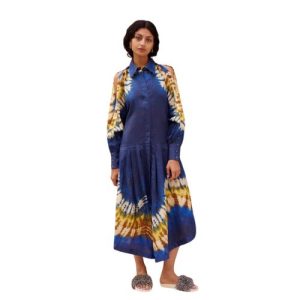 NCC Indigo Tie-Dye Shirt Dress