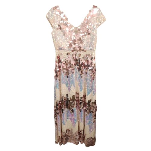 Rose Gold Dreamlight Sequin Midi Dress