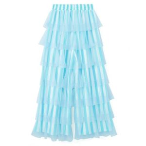 Sky Blue Cloud-Tier Tulle Pants