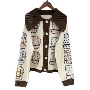 NCC Teacup Pattern Knit Cardigan