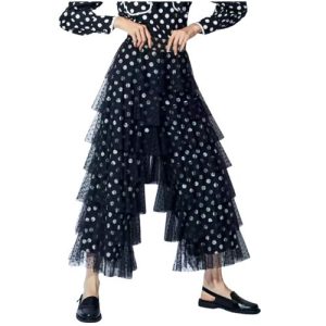 Midnight Polka-Dot Tulle Statement Pants