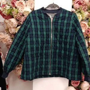 Forest Check Quilted Zip Jacket
