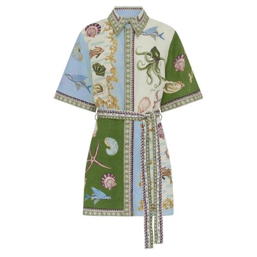 La Sirena Patchwork Shirt Dress