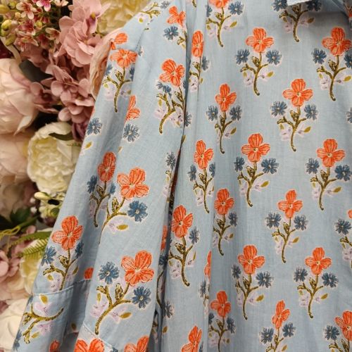 Marigold Sky Cotton Midi Shirt Dress - Image 3