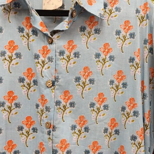Marigold Sky Cotton Midi Shirt Dress - Image 2