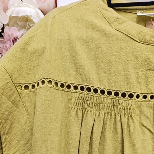 Olive Meadow Button-Through Midi Dress
