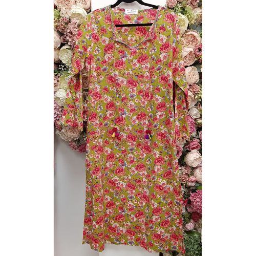 Rose Meadow Cotton Midi Dress