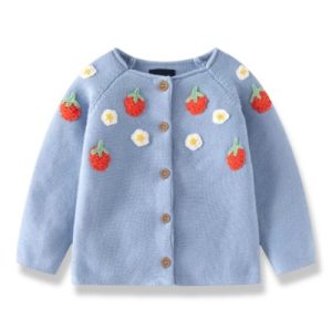 Strawberry Meadow Knit Cardigan