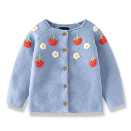 Strawberry Meadow Knit Cardigan