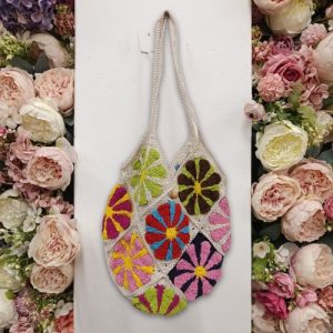 Sunburst Crochet Market Tote Product Description