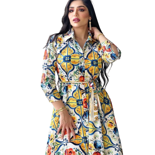 The Amalfi Majolica Shirt Dress - Image 4