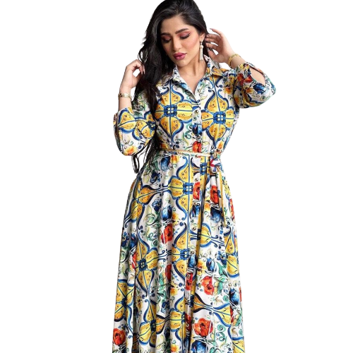 The Amalfi Majolica Shirt Dress