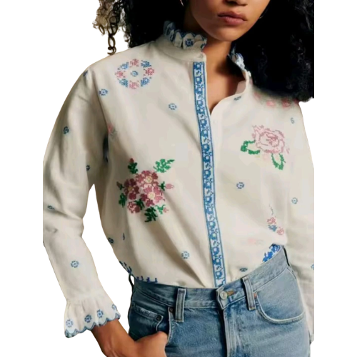 The Élodie Embroidered Blouse
