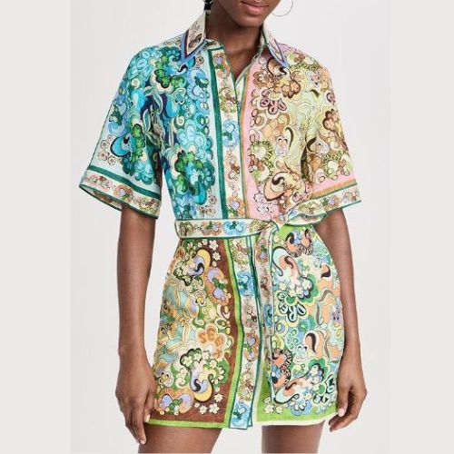 The Jardin Mosaic Shirt Dress