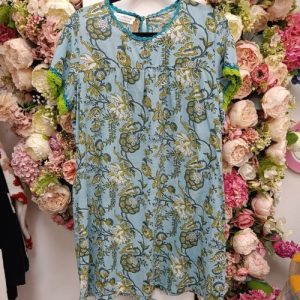 Willow Vine Cotton Tunic Dress