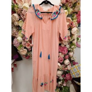 Blush Fiesta Embroidered Dress