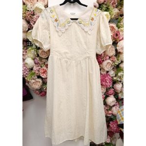 Ivory Garden Embroidered Dress