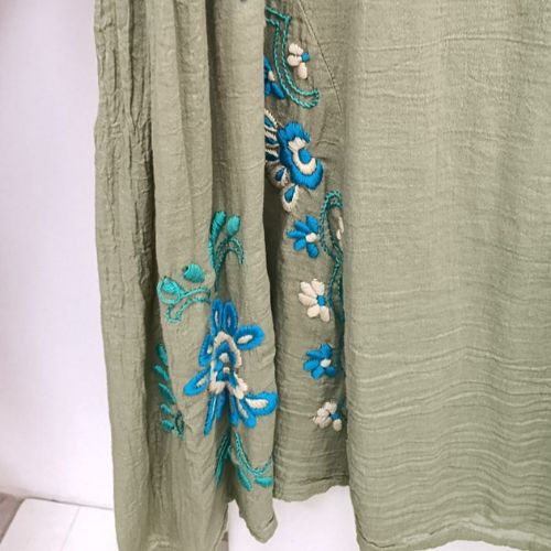Sage Garden Embroidered Dress - Image 3