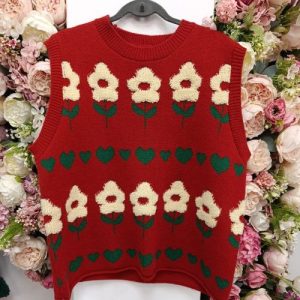 Scarlet Garden Knit Vest