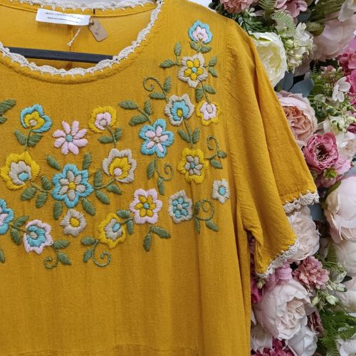 Sunflower Meadow Embroidered Dress - Image 4