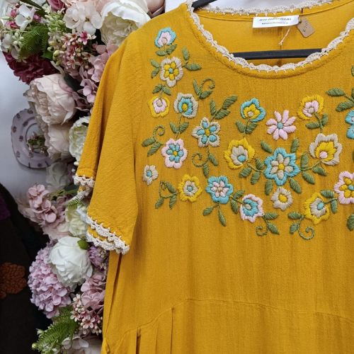 Sunflower Meadow Embroidered Dress - Image 3