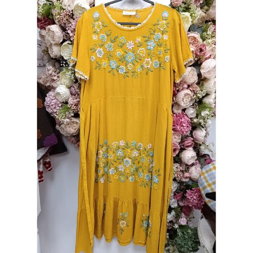 Sunflower Meadow Embroidered Dress