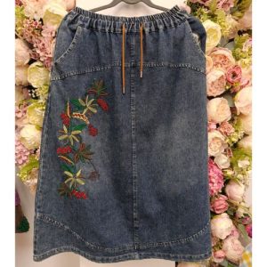 Willow Stitch Denim Skirt