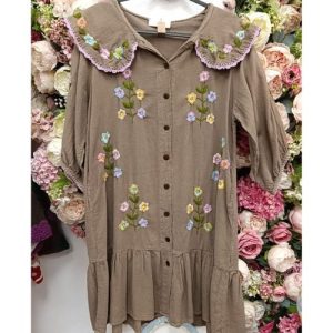 Woodland Daisy Embroidered Dress
