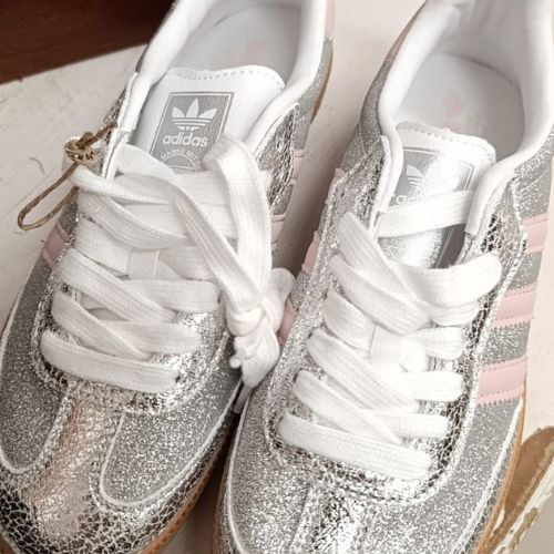 Blush Glitter Retro Sneakers Shoes - Image 2