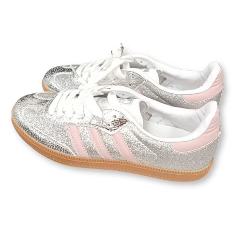 Blush Glitter Retro Sneakers
