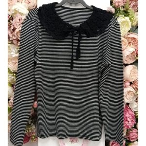 Midnight Ribbon Stripe Top